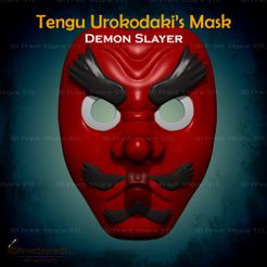 1.jpg Sakonji Urokodaki Mask from Demon Slayer - Fan Art for cosplay 3D print model