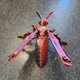 20230518_083622.jpg Steampunk Wasp, Vibrant Black 3D, Articulating, Poseable, Mechanical Insect, Print In Place and No Supports