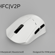 HarpiaLabHaunterwell-3.png HFC-V2P | CUT FINALMOUSE SHAPE 3D MOUSE MOD VIPER V2 Pro | STL FILES