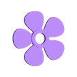 Flower magnet_petals.stl Flower - Fridge Magnet