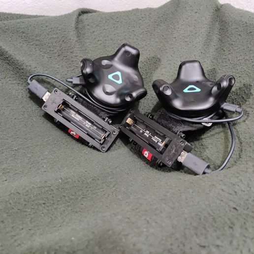 Ghettostraps, 18650 battery mount for full body tracking, Hip and feet 3D model