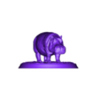 hippo_with_base.OBJ Hippopotamus