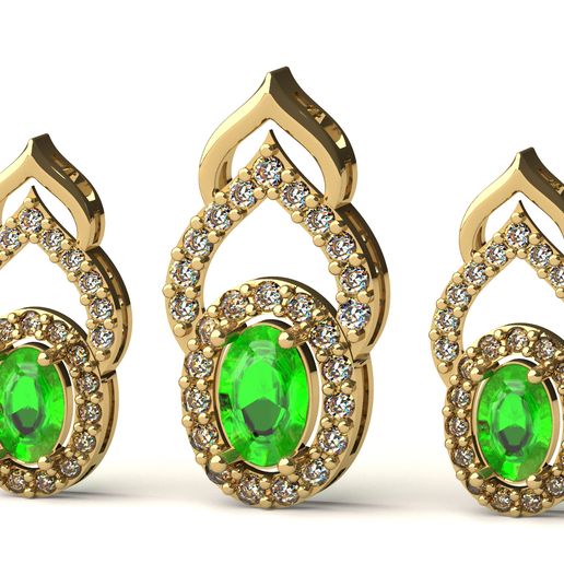 Set S 11 pendant and earring 3D model