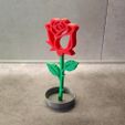 rose-sur-tige-vue-cote.jpg Rose éternelle décorative en pot – Impression 3D facile - sans AMS – Cadeau original 🌹