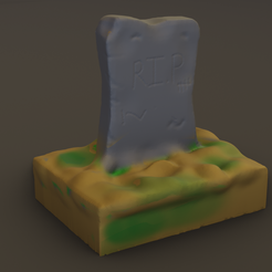 rip-1.png Archivo STL gratis TUMBA RASGADA PARA HALLOWEEN・Diseño por impresión en 3D para descargar