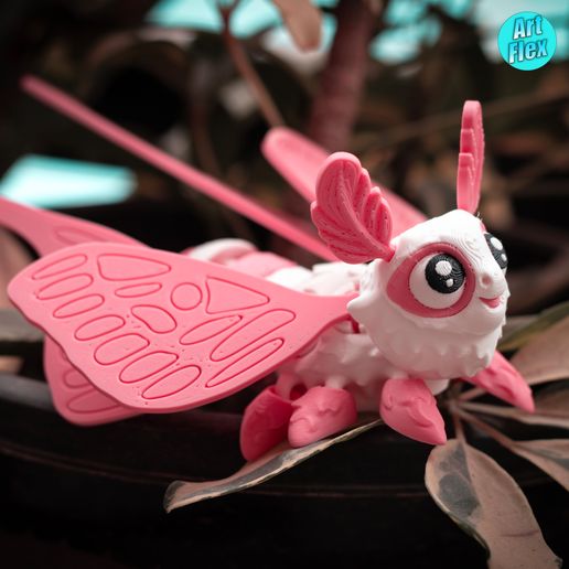 🐉 Flexi Luna Moth・ 3D File for 3D printing・Cults