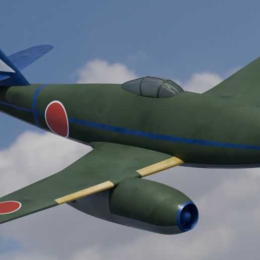 Nakajima Ki-201 Karyu | Japanese WWII Jet Fighter Prototype 3D Model | STL