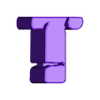 T.stl Minecraft 3D logo