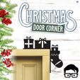 047a.jpg 🎅 Christmas door corners vol. 5 💸 Multipack of 8 models 💸 (santa, decoration, decorative, home, wall decoration, winter) - by AM-MEDIA