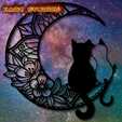 project_20231203_1350081-01.png mandala cats on a christmas moon wall art cat on the moon wall decor