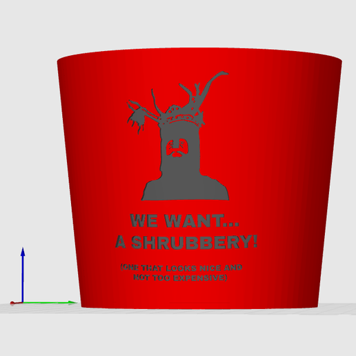 🌿 We Want a Shrubbery ! Monty Python Knights of Ni Plant Pot・ STL File ...