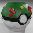 Low-2.png Lowpoly And Normal Version of Pokeball penstand / Vase Collection