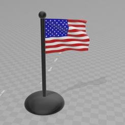 usaflag.png Free STL file usa flag, waving, colorprintable・3D printable design to download
