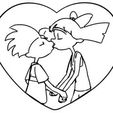HYASello.jpg 4 Hey Arnold Hearts Cookie Cutters! Valentine's Day