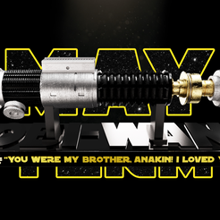 mee foe oe =) eed) (| JLJRIELVWLEY Archivo 3D Obi Wan Lightsaber Sculpture - Star Wars 3D Models - Tested and Ready for 3D printing・Plan imprimible en 3D para descargar