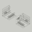 Low-poly-isometric-view-of-kitchenette-in-studio-house-wireframe.jpg Low poly isometric view of kitchenette in studio house CG model