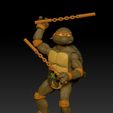 ScreenShot599.jpg Michelangelo TMNT 6" Action Figure for 3d printing.