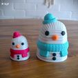 christmas_containers_hiko_-6.jpg Père Noël et Bonhomme de neige - Récipient tricoté multicolore de Noël - Supports non nécessaires