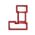 Varsity-L-2.png Archivo STL Varsity Style Letter L Cookie Cutter・Diseño de impresora 3D para descargar