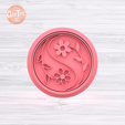 1.1537.png YIN Y YANG FLOWERS Cutter with Stamp / Cookie Cutter yinyang