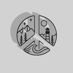 circular-adventure-trio.jpg Free STL file Circular Adventure Trio Decoration - 2D Art・3D printable design to download