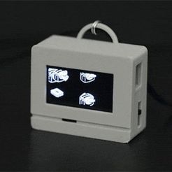 1.jpg Бесплатный STL файл Animated Flying Toaster OLED Jewelry・Дизайн 3D-принтера для скачивания