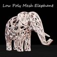 elephant_low_poly_mesh.jpg Low Poly Mesh Elephant Figure