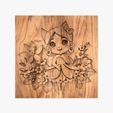 Floral-fairy-1.jpg FLORAL FAIRY LOW POLY HOME DECOR WALL ART