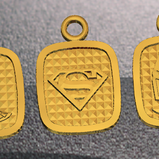 SUPERHERO EARRINGS - 3D model önizlemesi