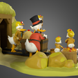 tbrender_002.png Ducks Tales diorama Scrooge Mc Duck Donald duck Huey Duey Luey