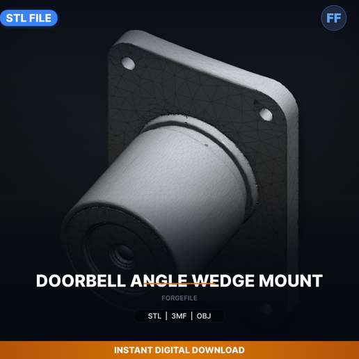 Doorbell Angle Wedge Mount - 3D Printable STL File