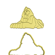 3d.png Ancient Egypt Sphinx of Giza cookie cutter and stamp