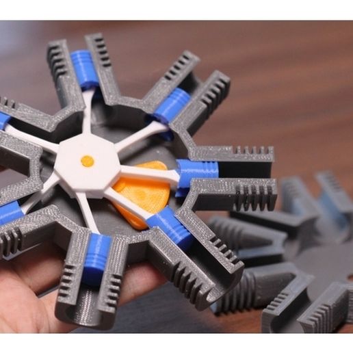 7 Cylinder Radial Engine Model 3D model