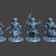 mhalf1.JPG Mounted Halfling Cavalry with Spear and Shield - 28mm