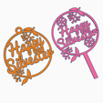 hps.png Happy Silvester Cake Topper and Hanging Decor
