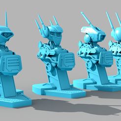 3.jpg 3D file VF-1 mechanical bust with 4 available head models・3D print model to download