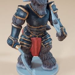 minotaur-warrior-miniature-3D-print-1.jpg STL file minotaur fantasy minis 3D model・3D printer design to download