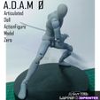 A.D.A.M a Articulated Dall ActionFigure Model Zero Nera LAPTOP & 3DPRINTER A.D.A.M 0 (Articulated Doll Actionfigure Model 0) - Resin 3D Printed