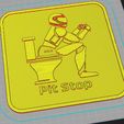 pit-stop-sign-slicer.jpg Racer toilet sign Pit Stop