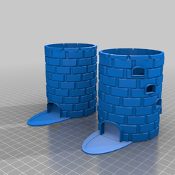 Tower_Pensile_holder_v1.2.png Бесплатный 3D файл FHW: Держатель для карандашей Castle Towers v1.2・Дизайн 3D принтера для загрузки