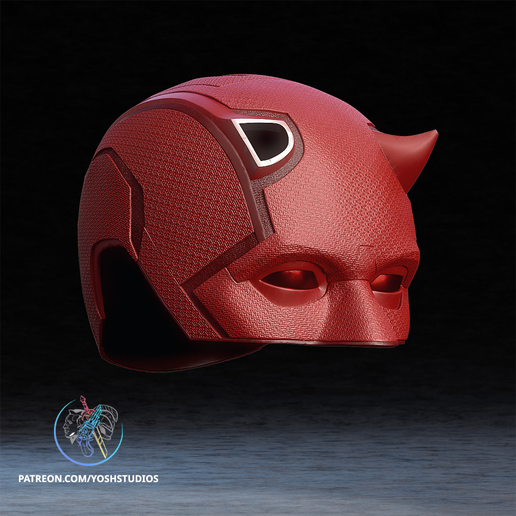 Render_10.png Daredevil Born Again Helmet 3D Printer File STL