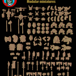 Thumbnail.png Fichier STL Infanterie orque lourdement blindée・Modèle à télécharger et à imprimer en 3D