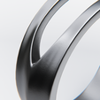 2.png Anel de metal geométrico com argola dividida - Design pronto para impressão 3D