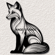 project_20240115_0940076-01.png fox wall art fox wall decor 2d woodland animal decoration