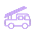 camion bombero marcadorgalleta.stl cookie cutter pack x21 transport vehicle