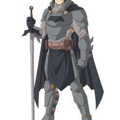 Batman-medieval.png Archivo STL Estatua medieval de Batman・Diseño para descargar y imprimir en 3D