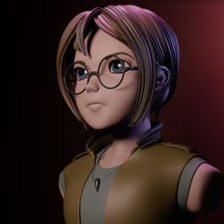 ScreenShot005.jpg Free STL file Toon Girl・Template to download and 3D print