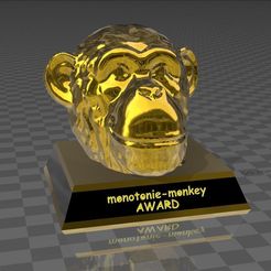 monotonie-monkey-award.jpg STL-Datei monotonie monkey AWARD kostenlos・3D-druckbares Modell zum herunterladen