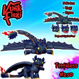 CGImages3.png How to Train Your Dragon Toothless MultiColor Flexi Print-In-Place + figure & keychain