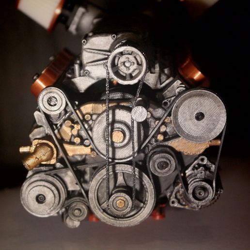 🥵 1:6 scale V8 RC engine for Hot Rod・ 3D File for 3D printing・Cults